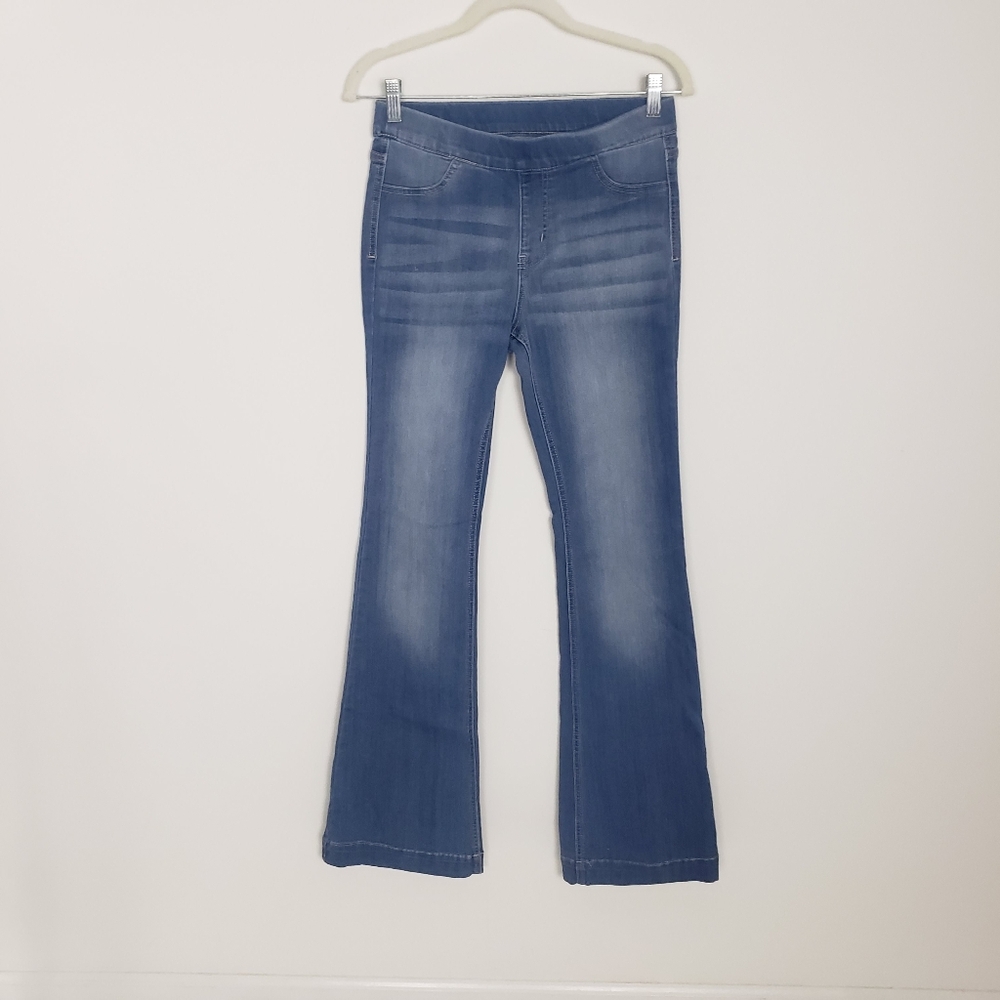 cello light blue pull on flare jeggings